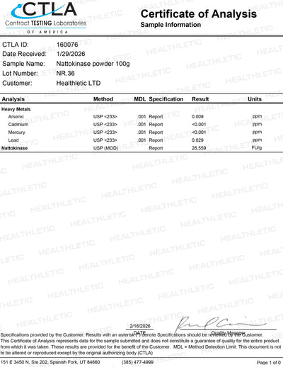 10,800FU Nattokinase - Most Powerful Cardiovascular Protocol